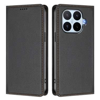 Housse Xiaomi 17T Pro Simili Cuir Grainé Porte-Cartes Surpiqûres Contrastées