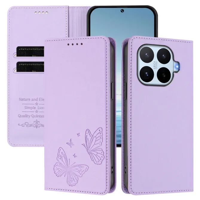 Flip Cover Xiaomi 17T Pro Papillon Simili Cuir Magnétique