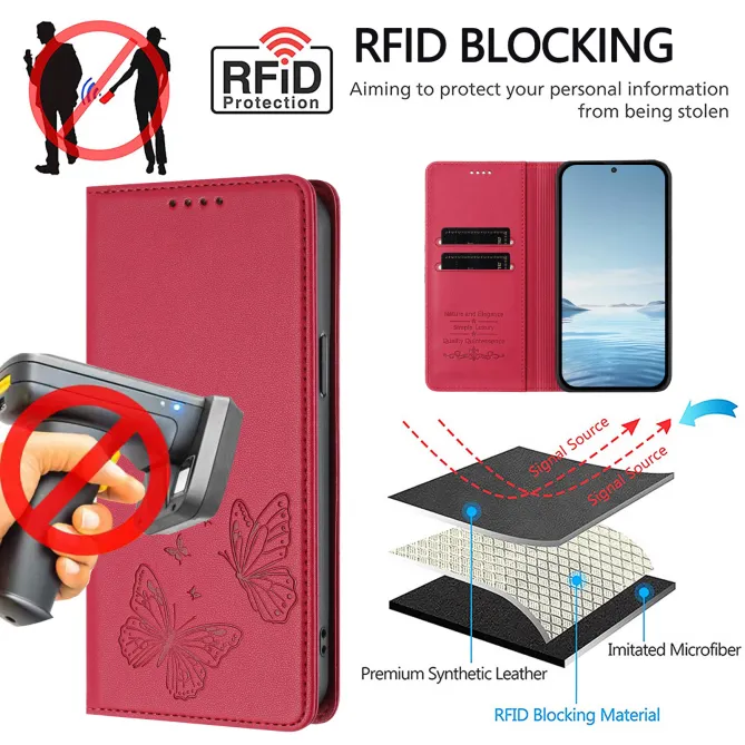 Flip Cover Xiaomi 17T Pro Papillon Simili Cuir Magnétique