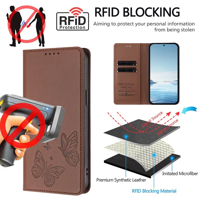 Flip Cover Xiaomi 17T Pro Papillon Simili Cuir Magnétique