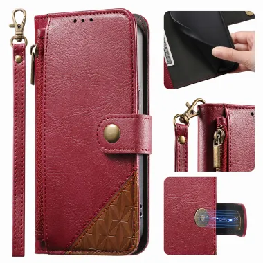 Housse Xiaomi 17T Pro HERITAGE Bicolore Poche Zippée Dragonne