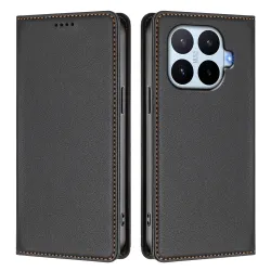 Housse Xiaomi 17T Pro Simili Cuir Grainé Porte-Cartes Surpiqûres Contrastées