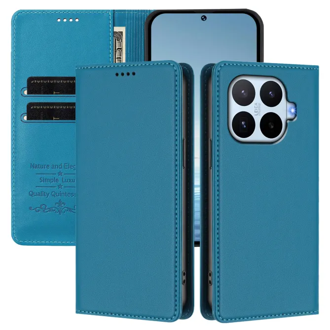 Housse Xiaomi 17T Pro Simili Cuir Grainé Porte-Cartes Surpiqûres Contrastées