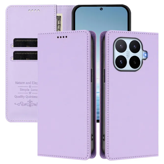 Housse Xiaomi 17T Pro Simili Cuir Grainé Porte-Cartes Surpiqûres Contrastées