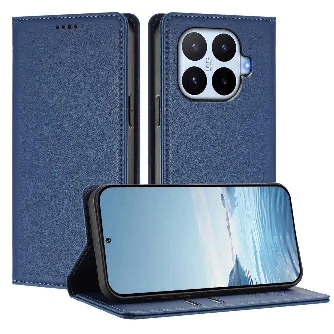 Housse Xiaomi 17T Pro Simili Cuir Grainé Porte-Cartes Surpiqûres Contrastées