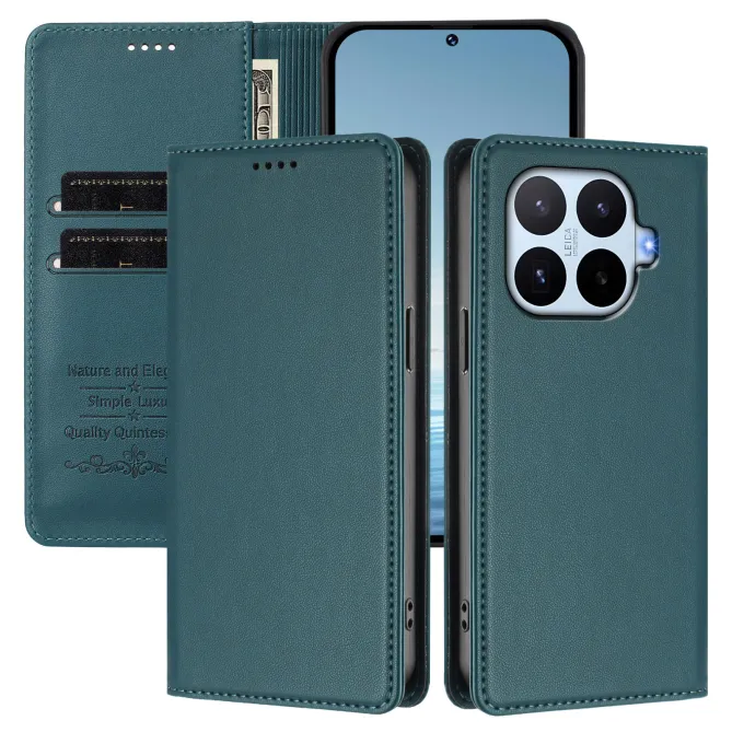 Housse Xiaomi 17T Pro Simili Cuir Grainé Porte-Cartes Surpiqûres Contrastées