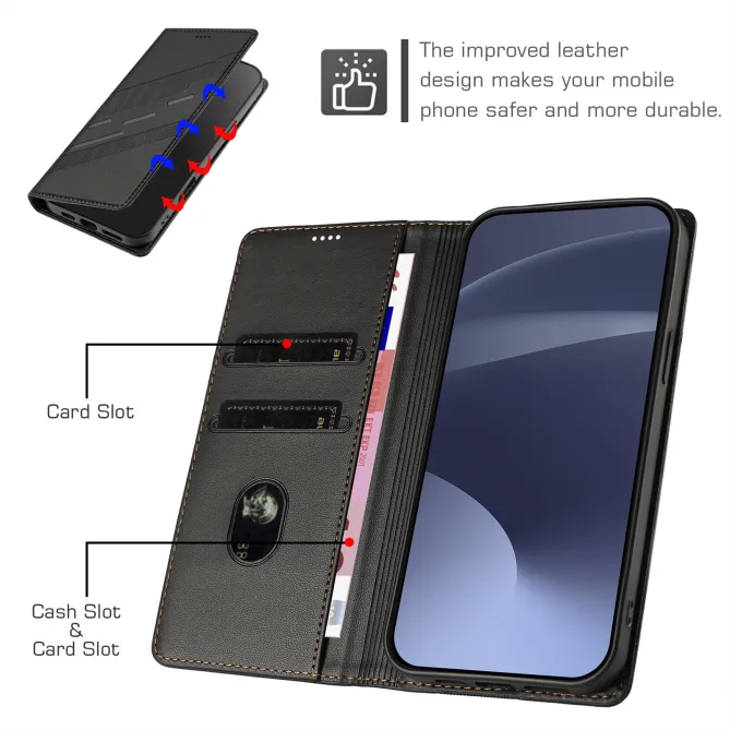 Flip Cover Xiaomi 17T Pro Lignes Structurées avec Porte-Cartes