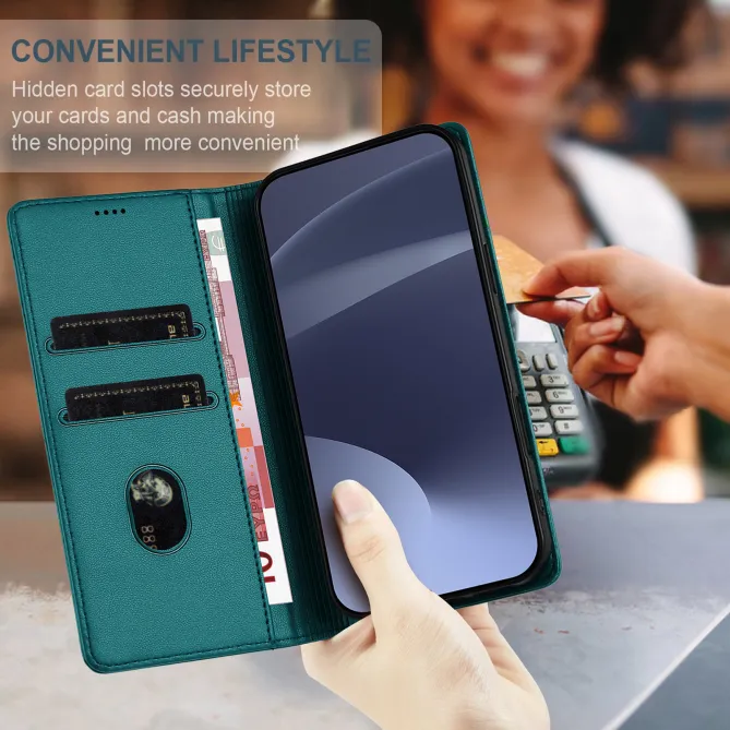 Flip Cover Xiaomi 17T Pro Lignes Structurées avec Porte-Cartes