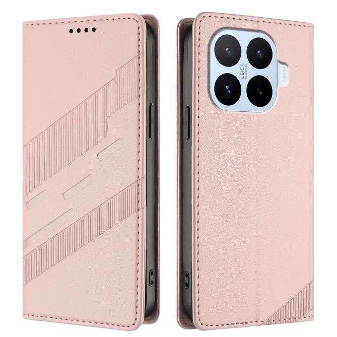 Flip Cover Xiaomi 17T Pro Lignes Structurées avec Porte-Cartes
