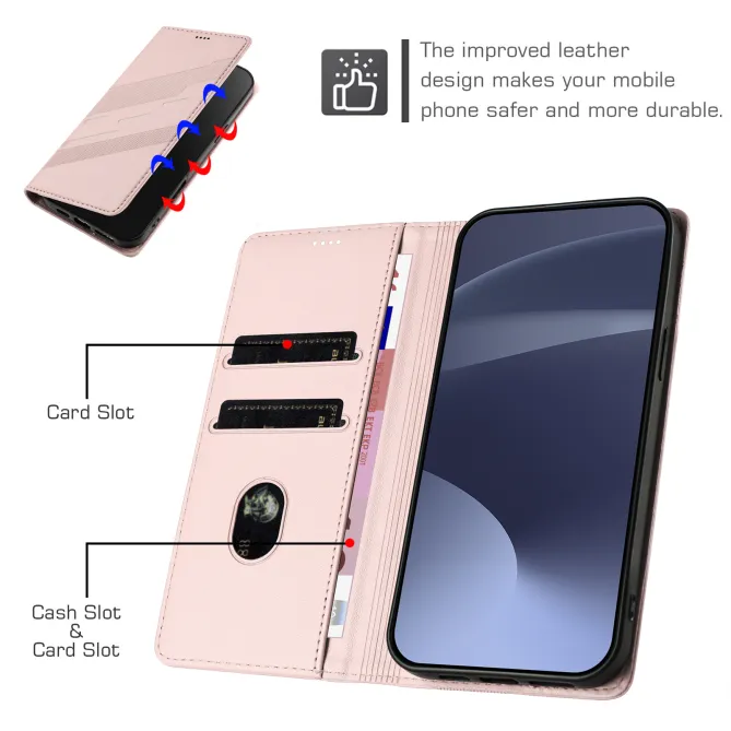 Flip Cover Xiaomi 17T Pro Lignes Structurées avec Porte-Cartes
