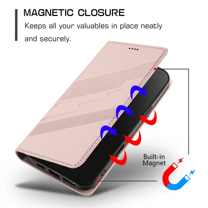 Flip Cover Xiaomi 17T Pro Lignes Structurées avec Porte-Cartes