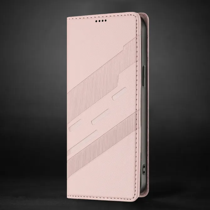 Flip Cover Xiaomi 17T Pro Lignes Structurées avec Porte-Cartes