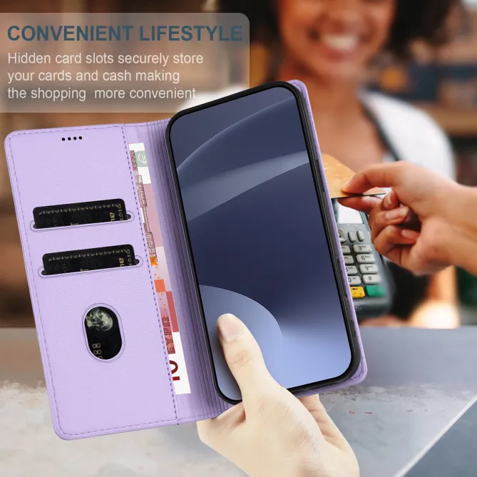 Flip Cover Xiaomi 17T Pro Lignes Structurées avec Porte-Cartes