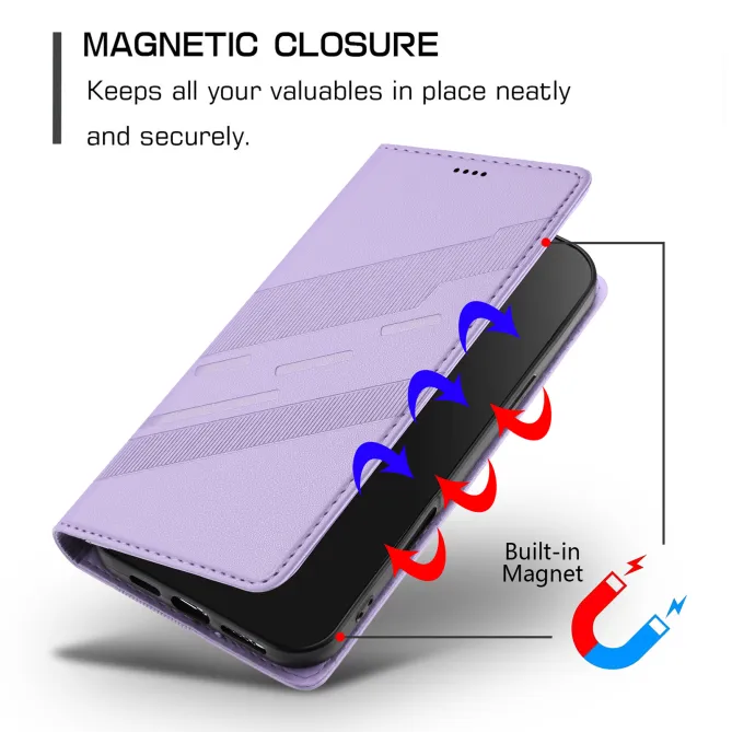 Flip Cover Xiaomi 17T Pro Lignes Structurées avec Porte-Cartes