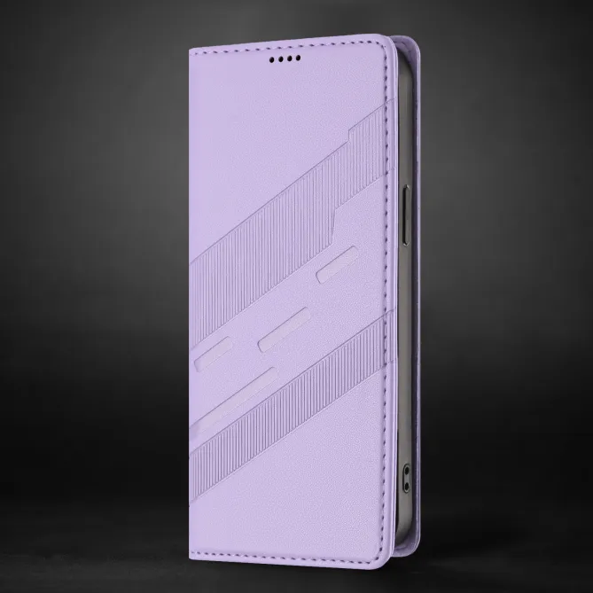 Flip Cover Xiaomi 17T Pro Lignes Structurées avec Porte-Cartes