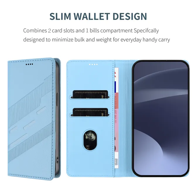 Flip Cover Xiaomi 17T Pro Lignes Structurées avec Porte-Cartes