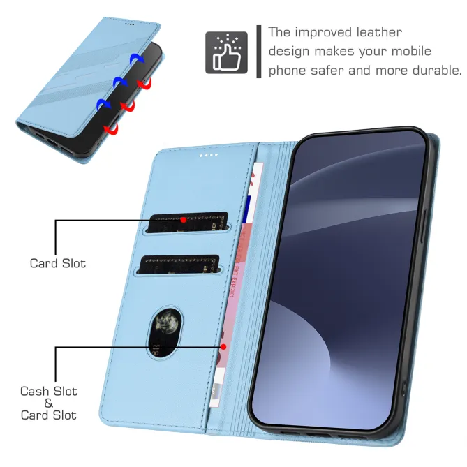 Flip Cover Xiaomi 17T Pro Lignes Structurées avec Porte-Cartes