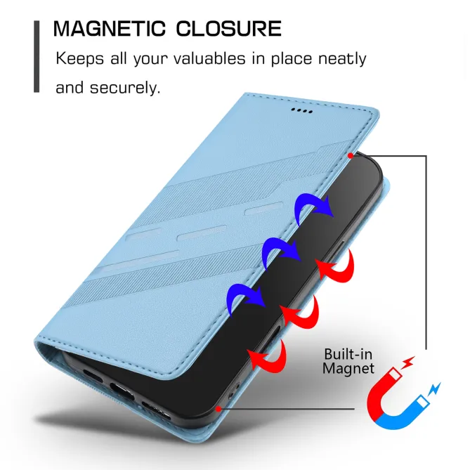 Flip Cover Xiaomi 17T Pro Lignes Structurées avec Porte-Cartes