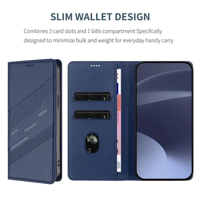 Flip Cover Xiaomi 17T Pro Lignes Structurées avec Porte-Cartes