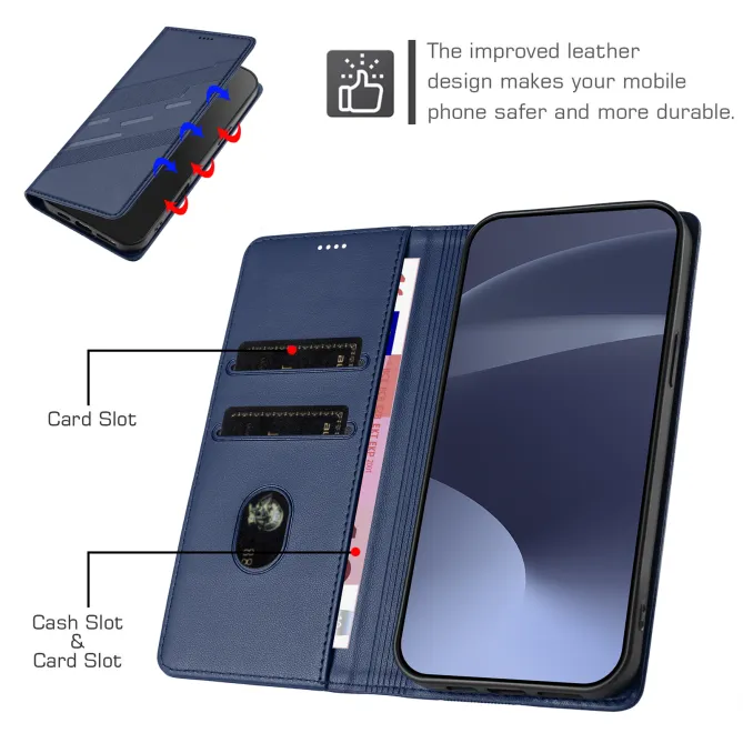 Flip Cover Xiaomi 17T Pro Lignes Structurées avec Porte-Cartes