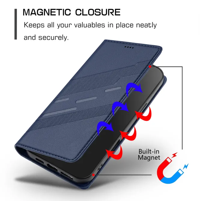 Flip Cover Xiaomi 17T Pro Lignes Structurées avec Porte-Cartes