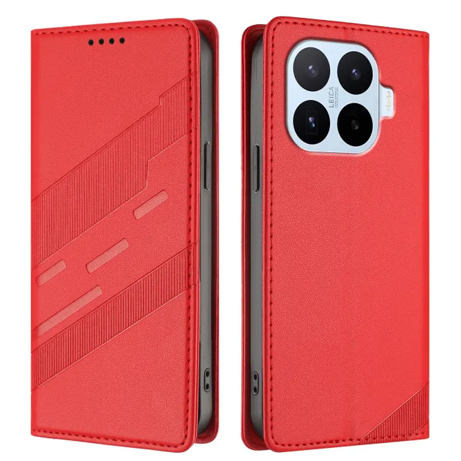 Flip Cover Xiaomi 17T Pro Lignes Structurées avec Porte-Cartes