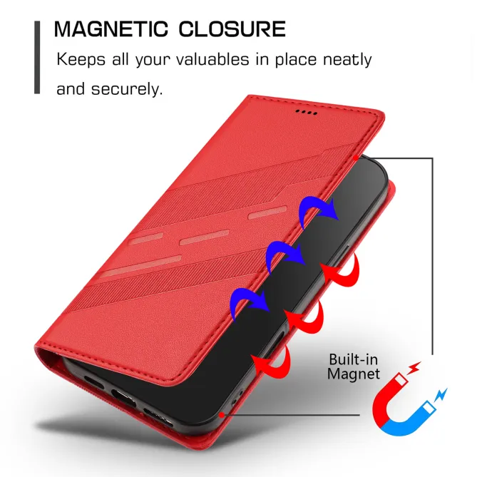Flip Cover Xiaomi 17T Pro Lignes Structurées avec Porte-Cartes