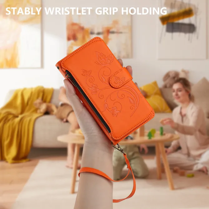Housse Xiaomi 17T Pro Papillon Floral RFID Poche Zippée Dragonne