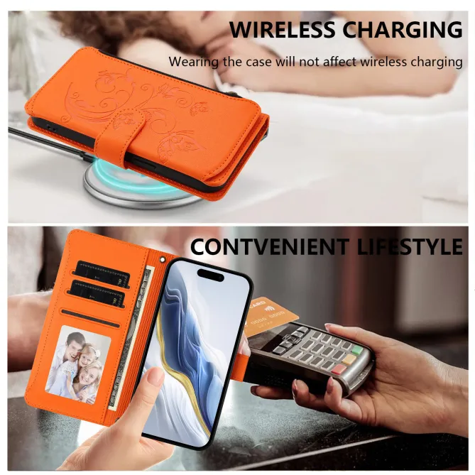 Housse Xiaomi 17T Pro Papillon Floral RFID Poche Zippée Dragonne