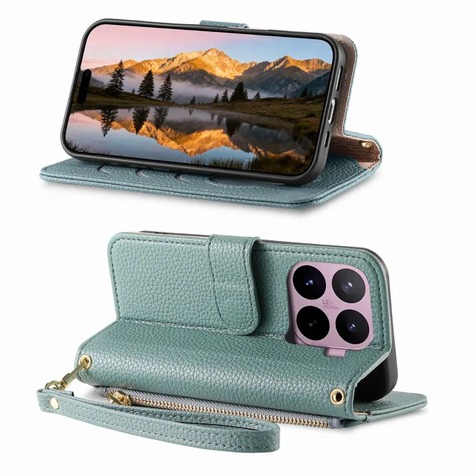 Housse Xiaomi 17T Pro Wallet Cœur Zippé