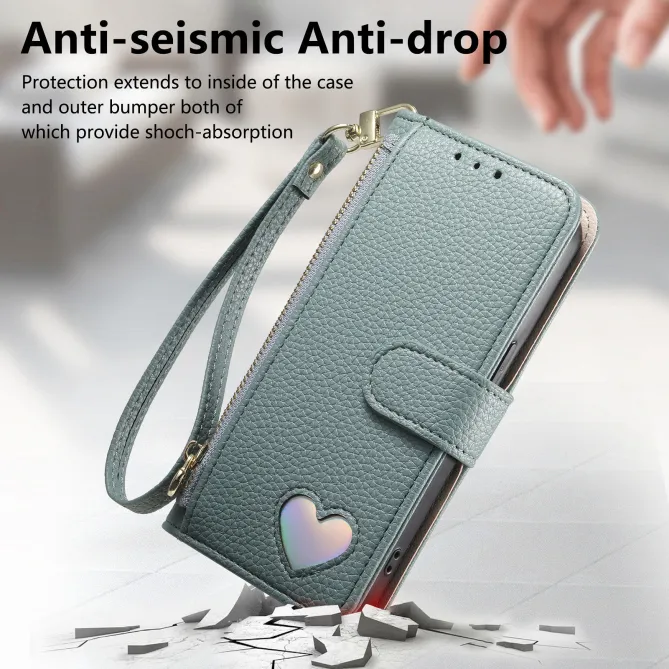 Housse Xiaomi 17T Pro Wallet Cœur Zippé