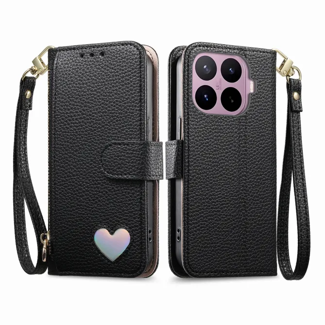 Housse Xiaomi 17T Pro Wallet Cœur Zippé