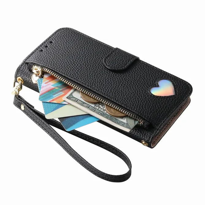 Housse Xiaomi 17T Pro Wallet Cœur Zippé