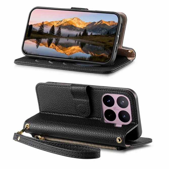 Housse Xiaomi 17T Pro Wallet Cœur Zippé