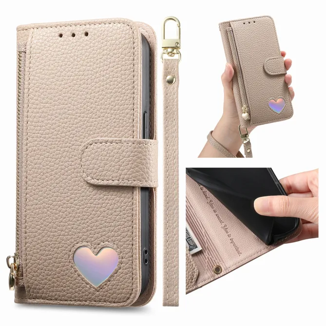 Housse Xiaomi 17T Pro Wallet Cœur Zippé