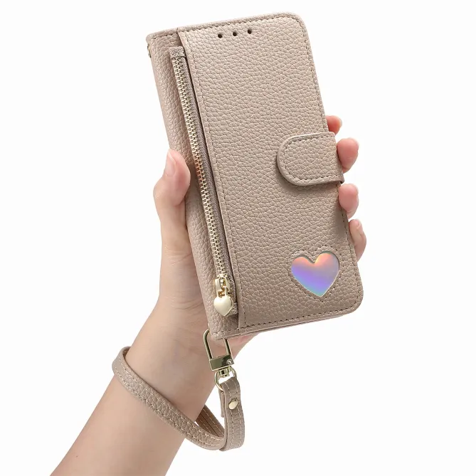 Housse Xiaomi 17T Pro Wallet Cœur Zippé