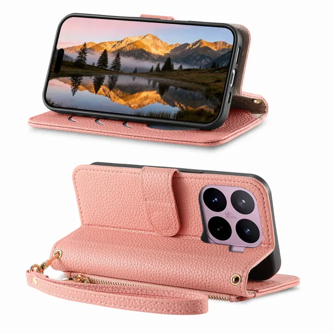 Housse Xiaomi 17T Pro Wallet Cœur Zippé