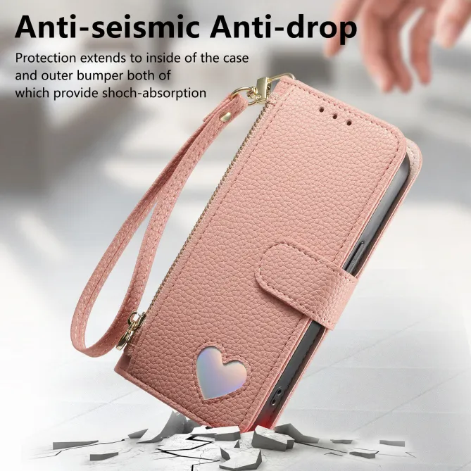 Housse Xiaomi 17T Pro Wallet Cœur Zippé