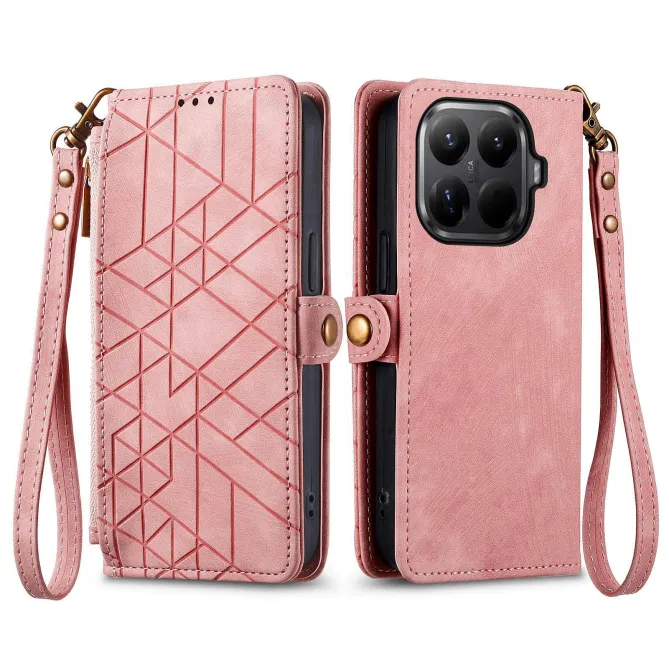 Housse Xiaomi 17T Pro Géométrie Zippée Lanière