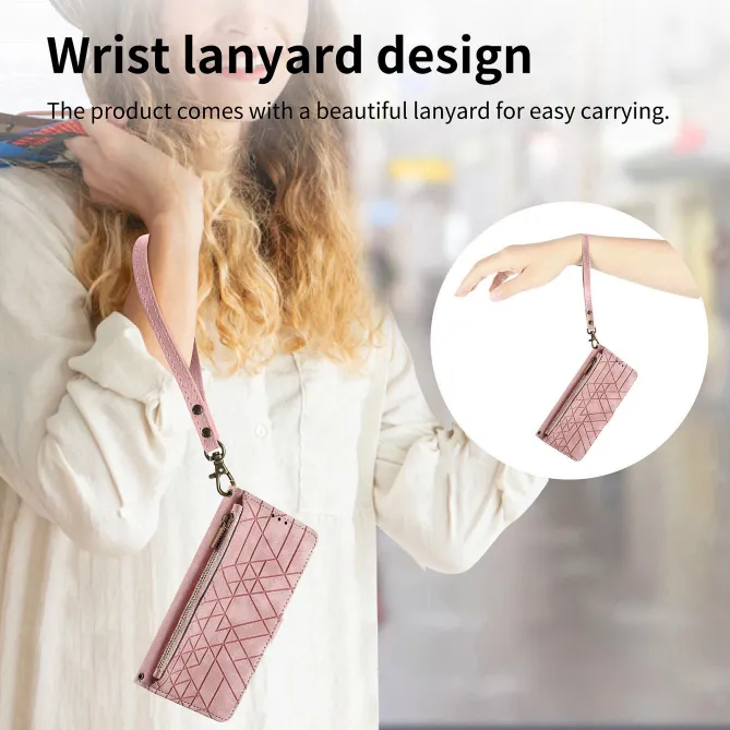 Housse Xiaomi 17T Pro Géométrie Zippée Lanière