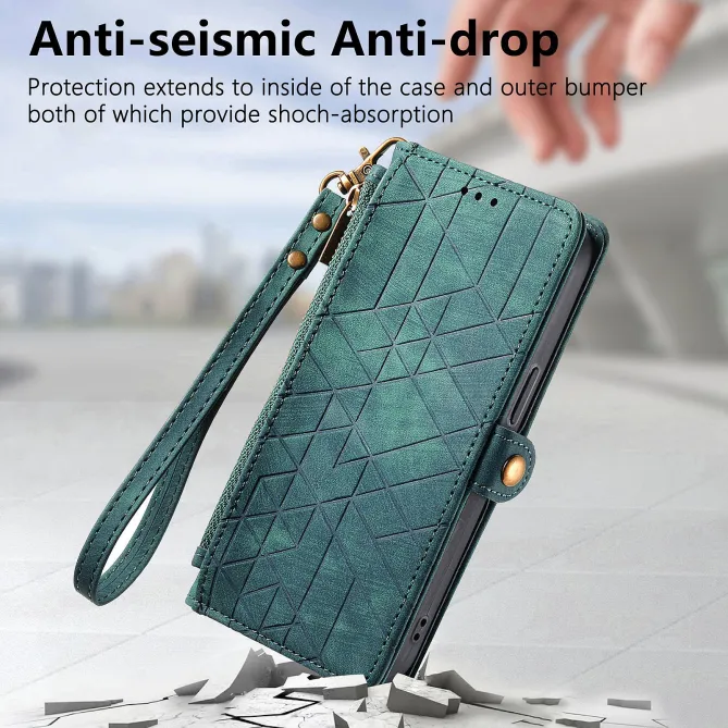 Housse Xiaomi 17T Pro Géométrie Zippée Lanière