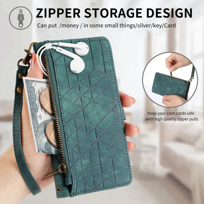 Housse Xiaomi 17T Pro Géométrie Zippée Lanière