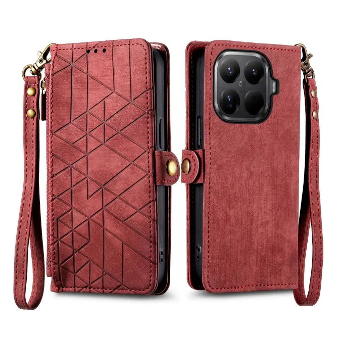 Housse Xiaomi 17T Pro Géométrie Zippée Lanière