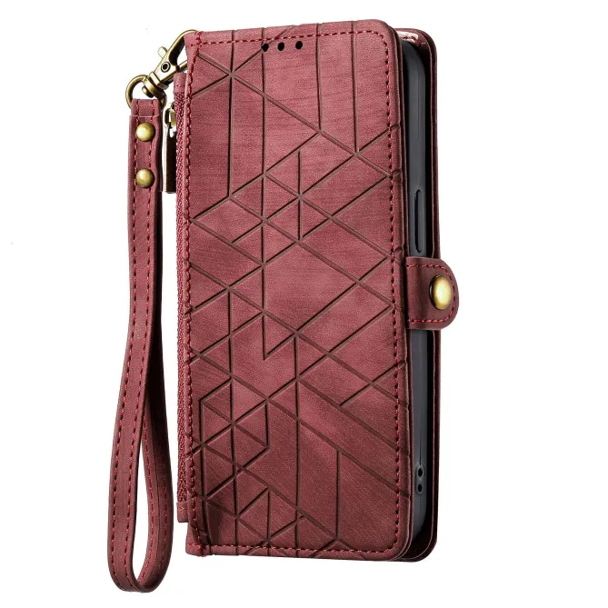 Housse Xiaomi 17T Pro Géométrie Zippée Lanière