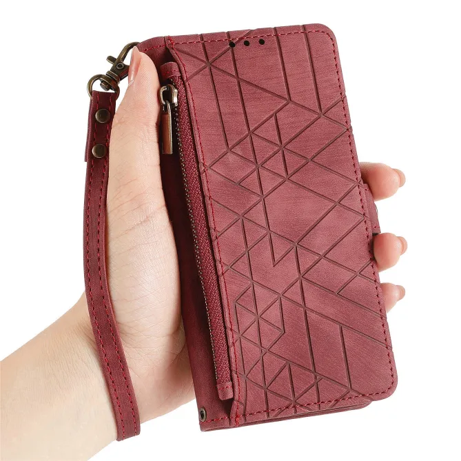 Housse Xiaomi 17T Pro Géométrie Zippée Lanière