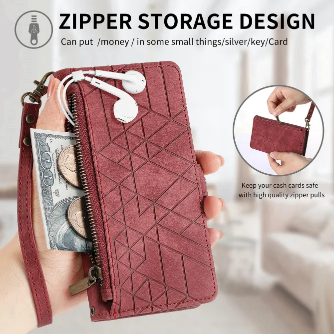 Housse Xiaomi 17T Pro Géométrie Zippée Lanière