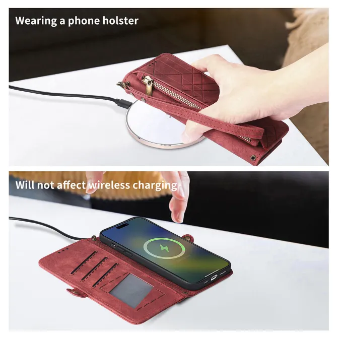 Housse Xiaomi 17T Pro Géométrie Zippée Lanière
