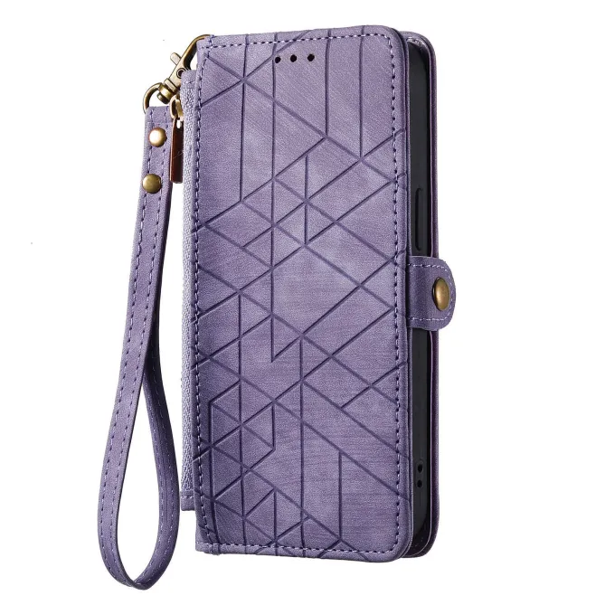 Housse Xiaomi 17T Pro Géométrie Zippée Lanière