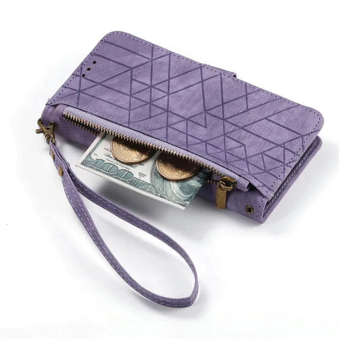 Housse Xiaomi 17T Pro Géométrie Zippée Lanière