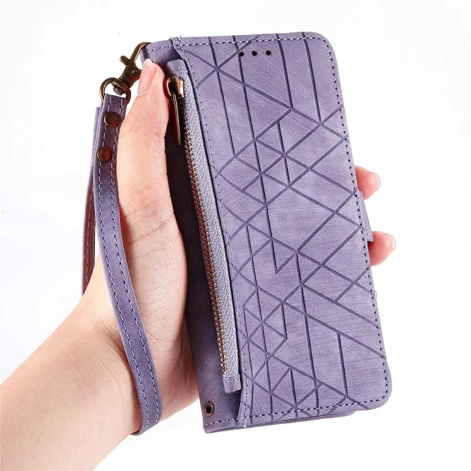 Housse Xiaomi 17T Pro Géométrie Zippée Lanière